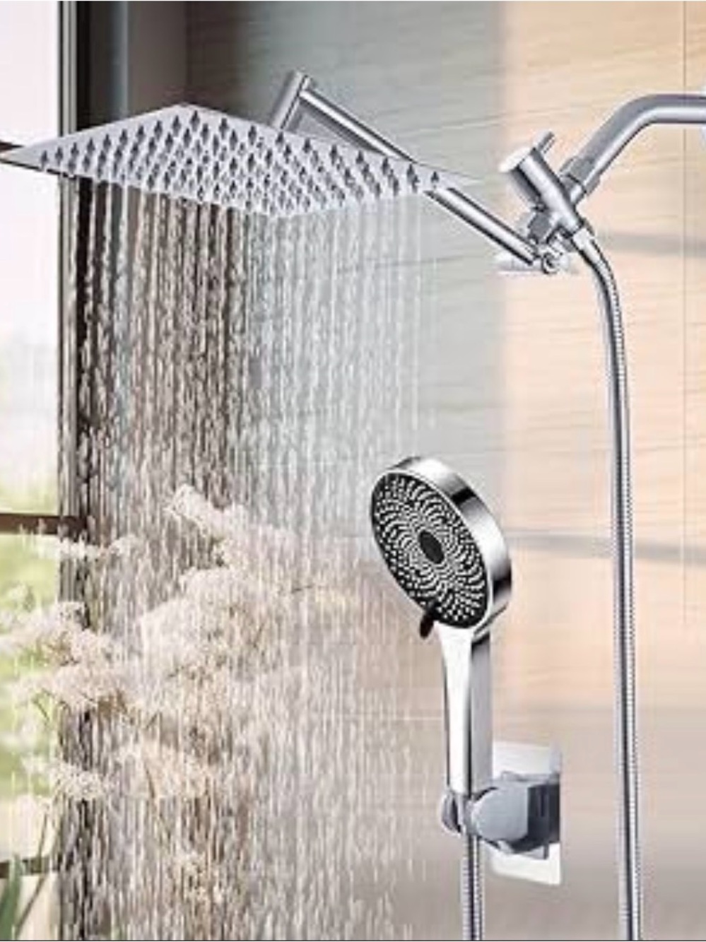 Chrome Rainfall & Handheld Shower System - Modern Shower Set